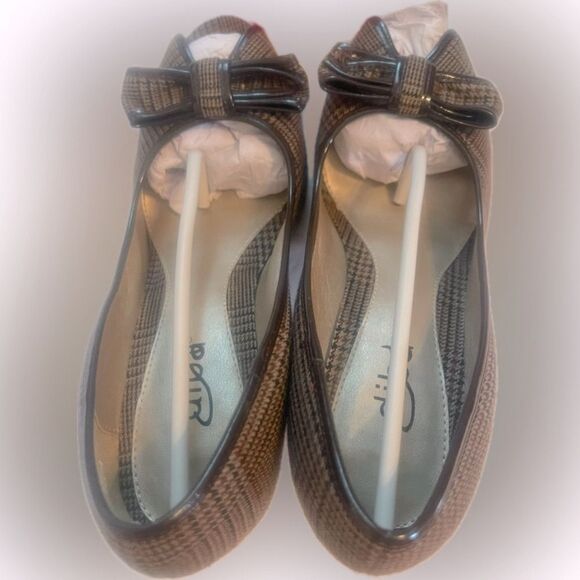 Diba classic peep-toe plaid heels with bow-detail! - Picture 2 of 15